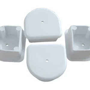 Dockedge, Dock profil dobbel D deksel, hvit (2 stk)
