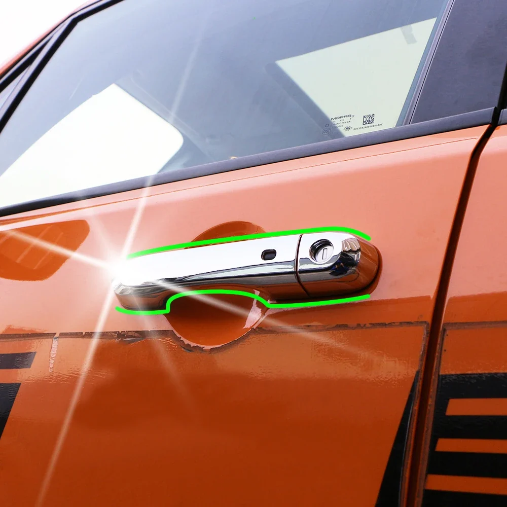 Door Handle Decoration Covers Jeep Renegade ABS Chrome Finish Exterior Trim Protection