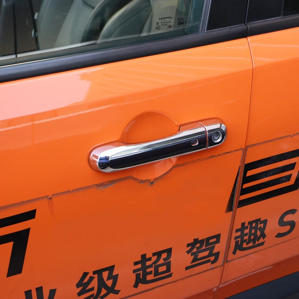 Door Handle Decoration Covers Jeep Renegade ABS Chrome Finish Exterior Trim Protection