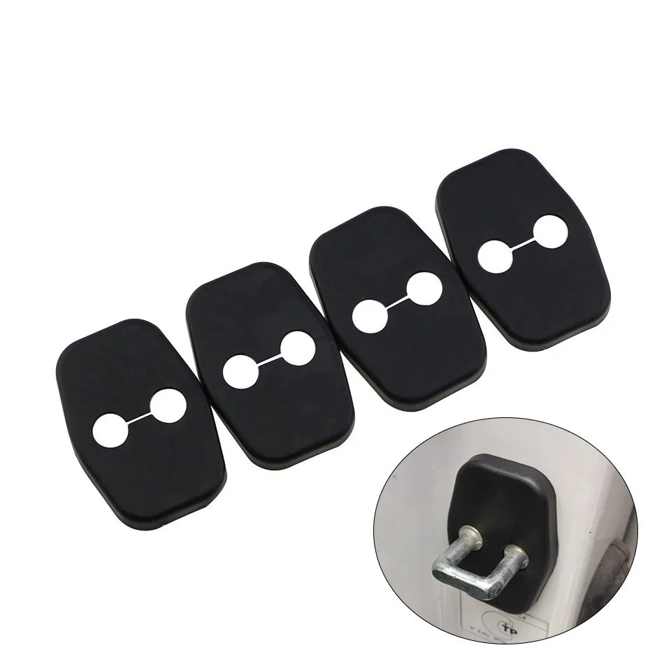 Door Lock Cover Kit Peugeot 308 408 508 3008 207 RCZ, 4-Piece Plastic Noise Dampening