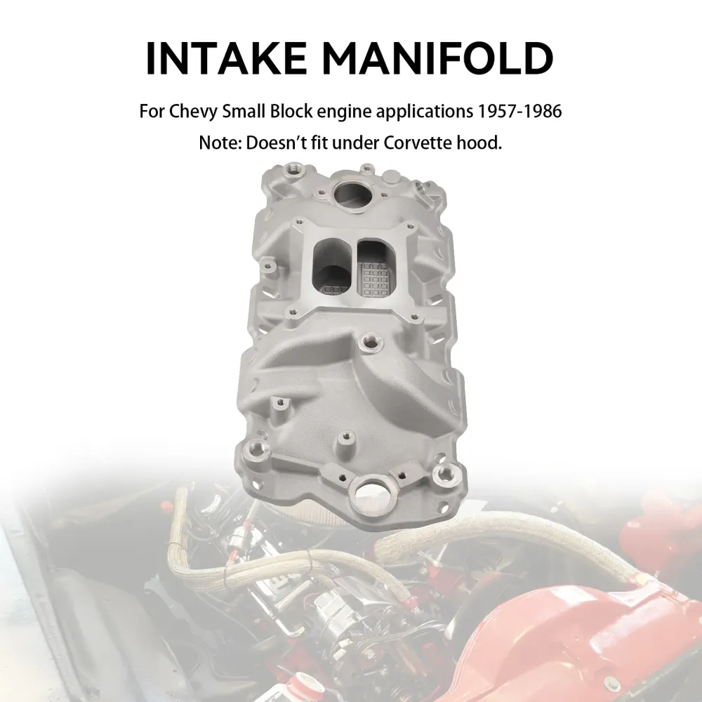 Dual Plane Intake Manifold Fit Chevy Small Block 305 327 350 400 57-86 High Rise