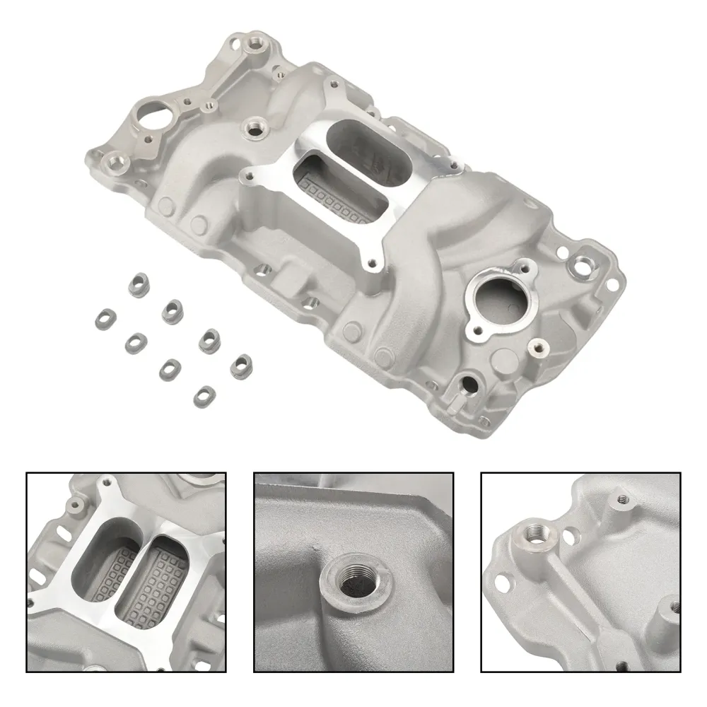 Dual Plane Intake Manifold Fit Chevy Small Block 305 327 350 400 57-86 High Rise
