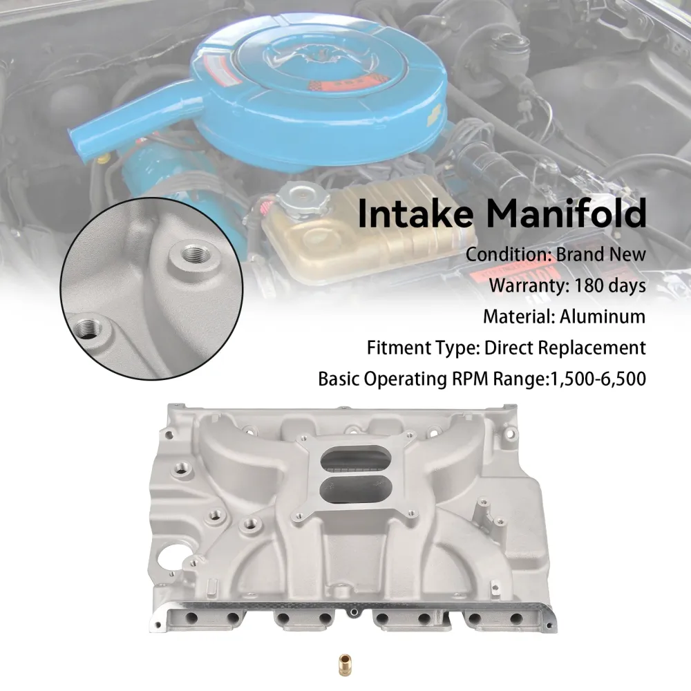Dual Plane Satin Intake Manifold Fit Ford Fe 390 406 410 427 428 Aluminium