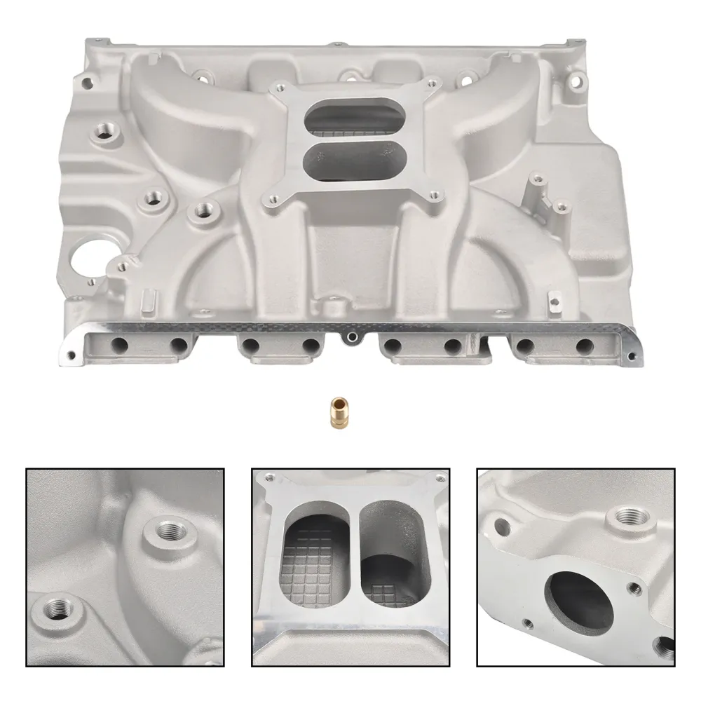 Dual Plane Satin Intake Manifold Fit Ford Fe 390 406 410 427 428 Aluminium