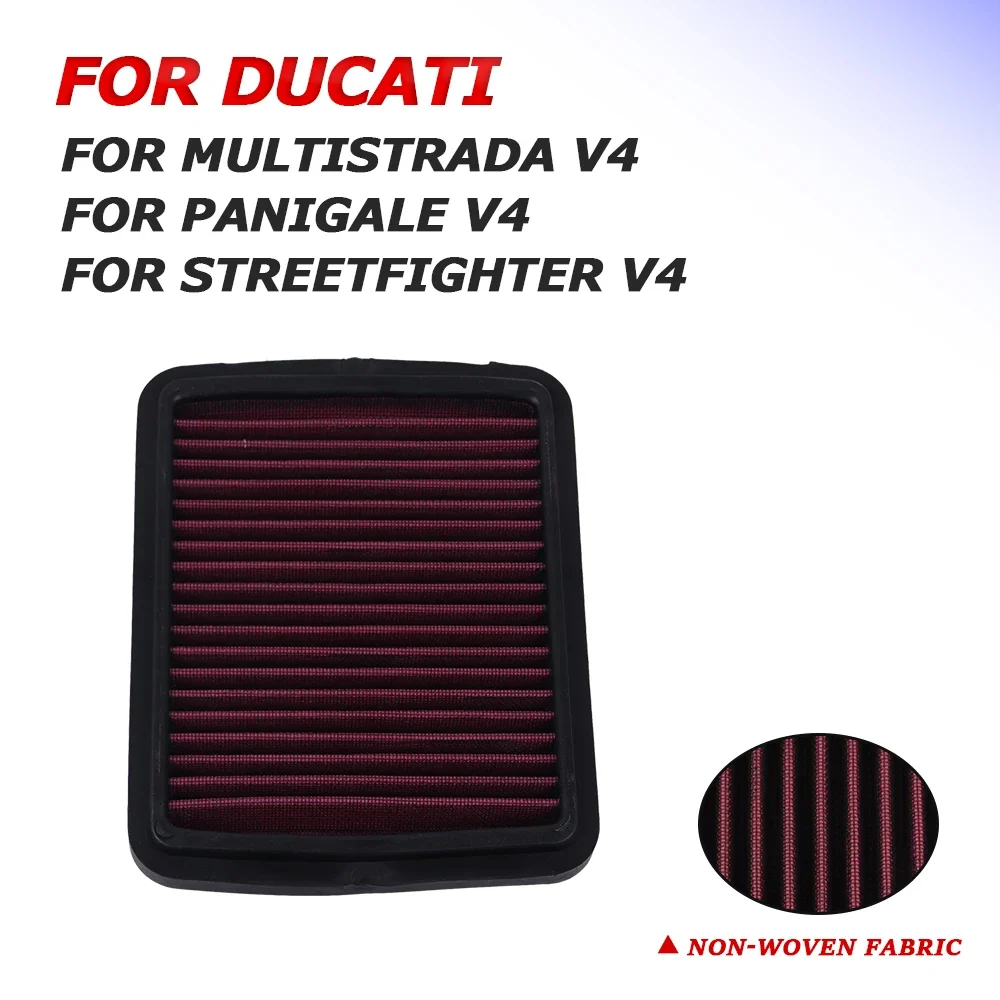 Ducati Multistrada V4 S Air Filter Cleaner High-Flow Non-Woven Fabric