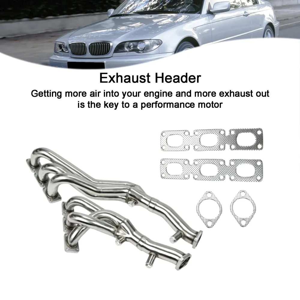 Eksosoverskrift Manifold Fit BMW E46 E39 Z4 2.5L 2.8L 3.0L L6 2001-2006