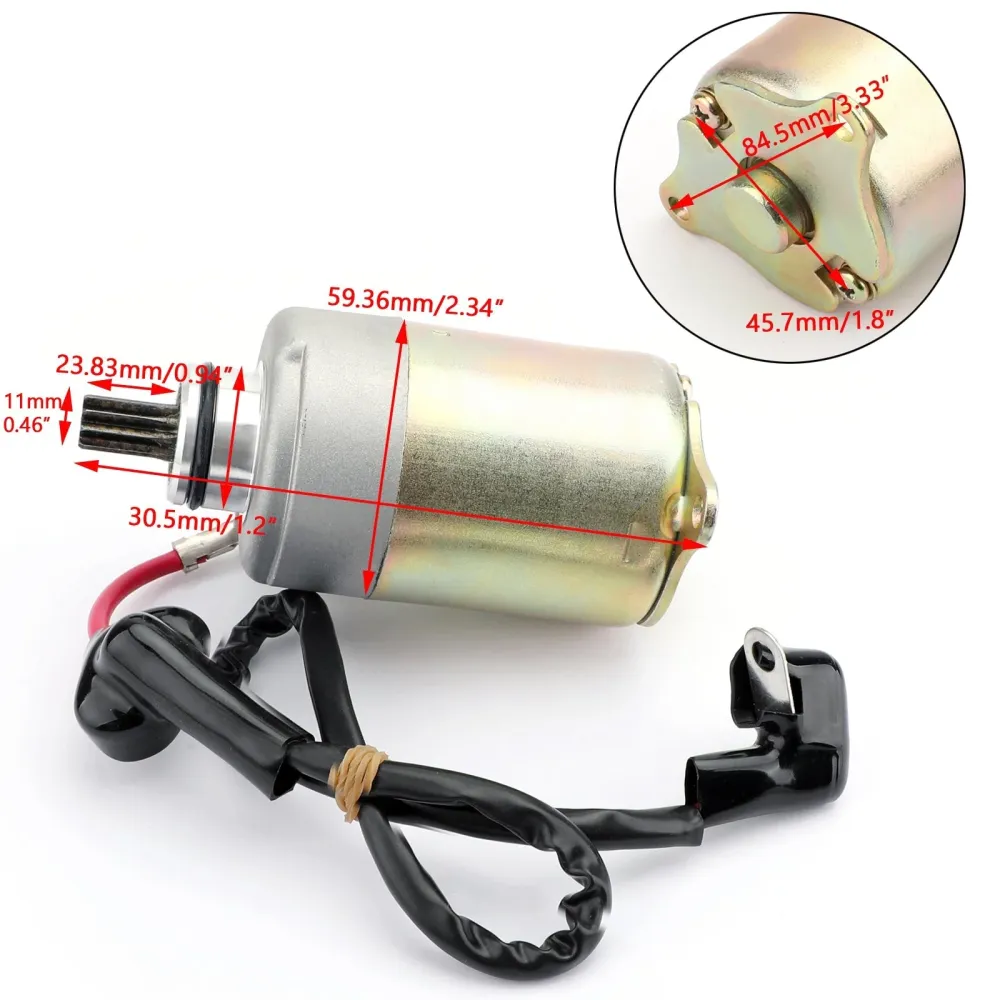 Elektrisk startmotor med ledning Polaris RZR 170 UTV 2009-17 0454488 0454945 generisk
