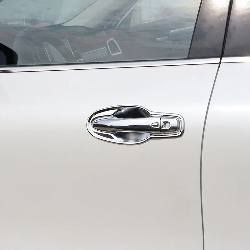 Exterior Door Handle Bowl Cover Trim Renault Koleos QM6 ABS Chrome Finish