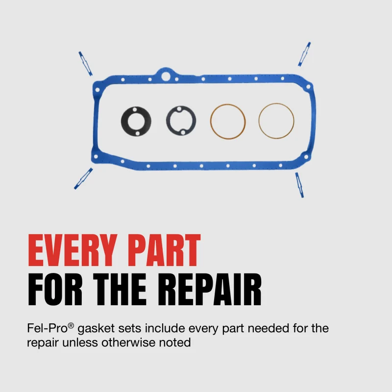 Fel-Pro 97-10 Ford F-150/07-12 Mustang/05-06 GT Engine Oil Pan Gasket Set - PermaDry Molded Rubber
