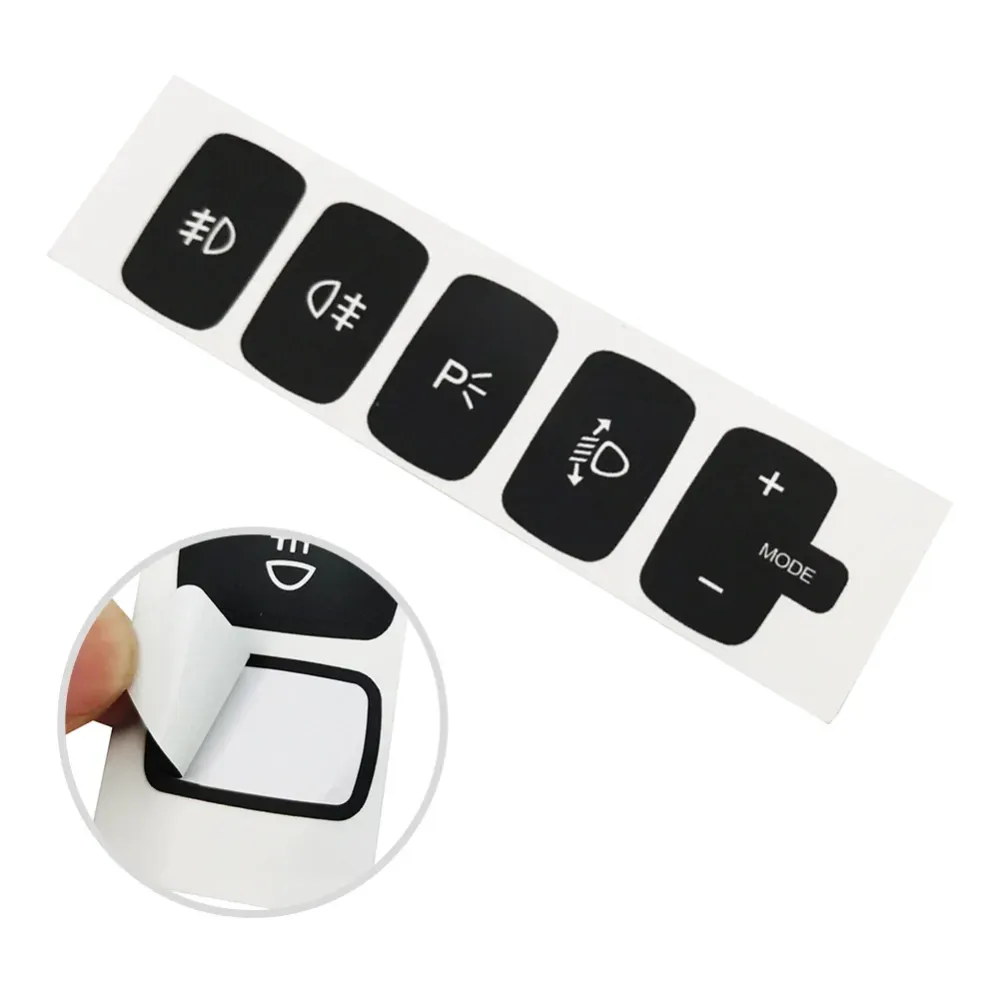 Fiat Croma Plastic Fog Light Switch Decals, Repair Sticker Worn Button