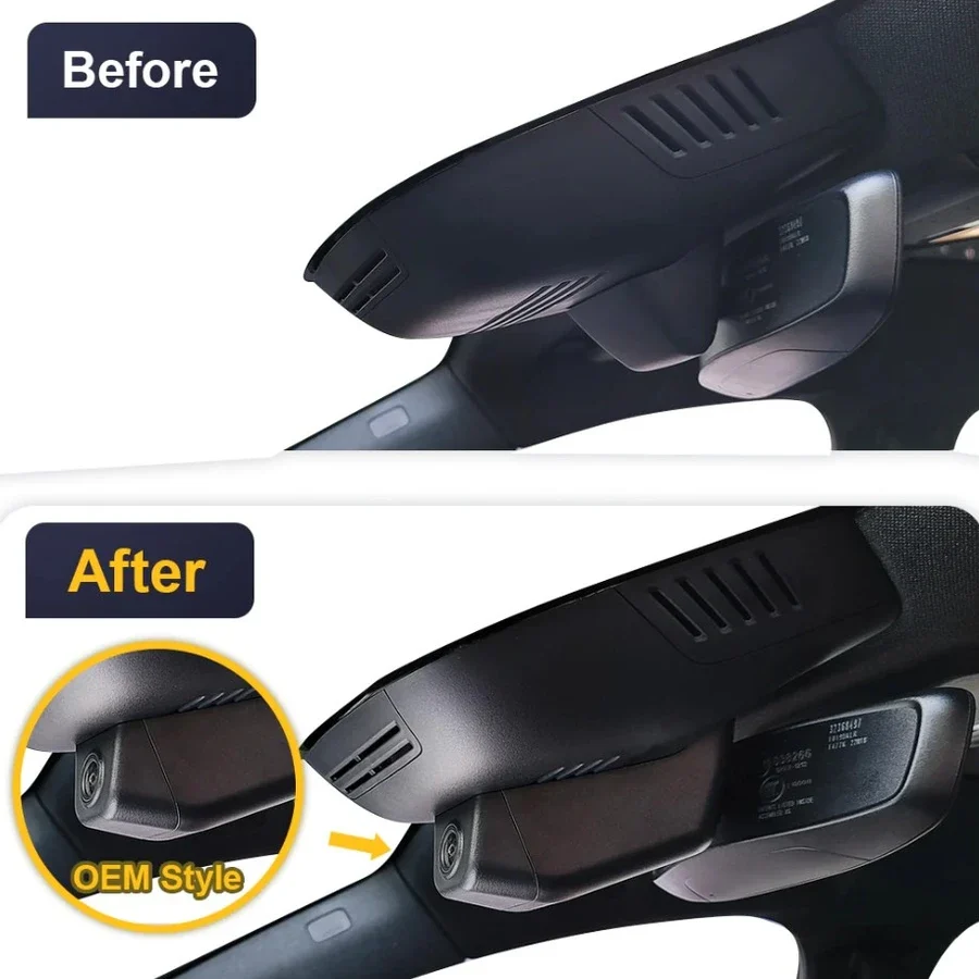 FITCAMX Integrert 4K Dashcam (foran+bak)