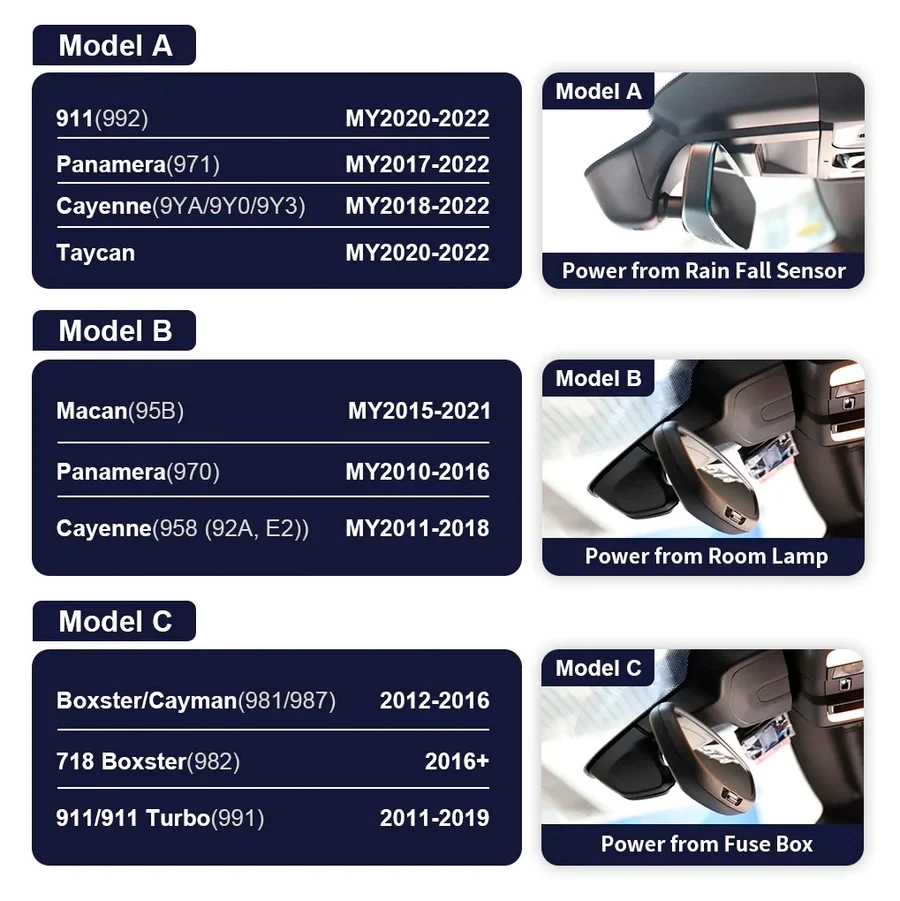 FITCAMX Integrert 4K Dashcam (foran+bak)