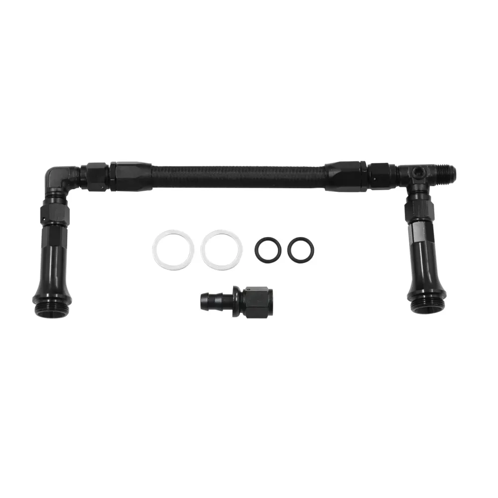 Flettet An6 Dual Feed Carb Fuel Line Double Pump 4150 Holley Carburetor