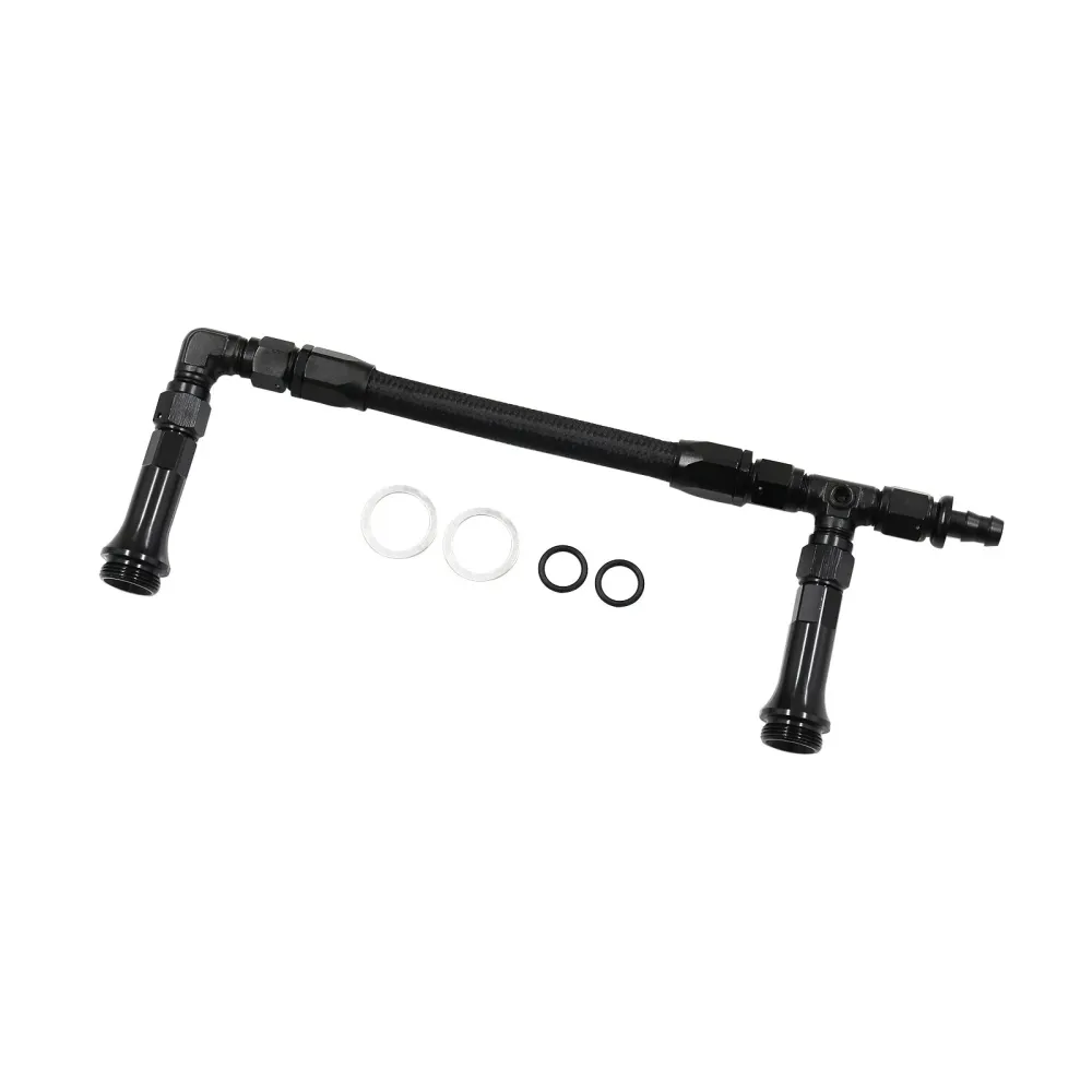 Flettet An6 Dual Feed Carb Fuel Line Double Pump 4150 Holley Carburetor