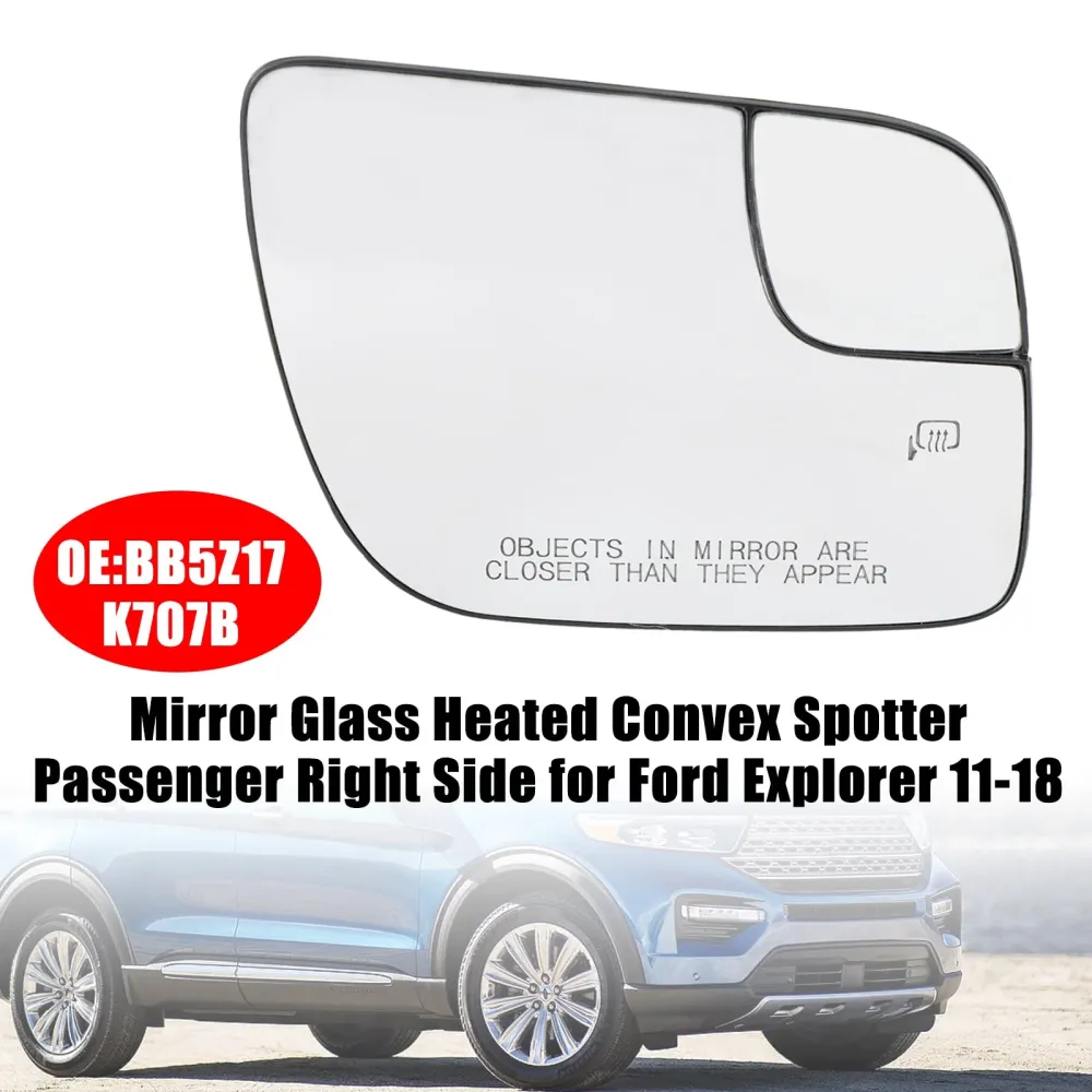 Ford Explorer 11-18 speilglass oppvarmet konveks spotter passasjer høyre side