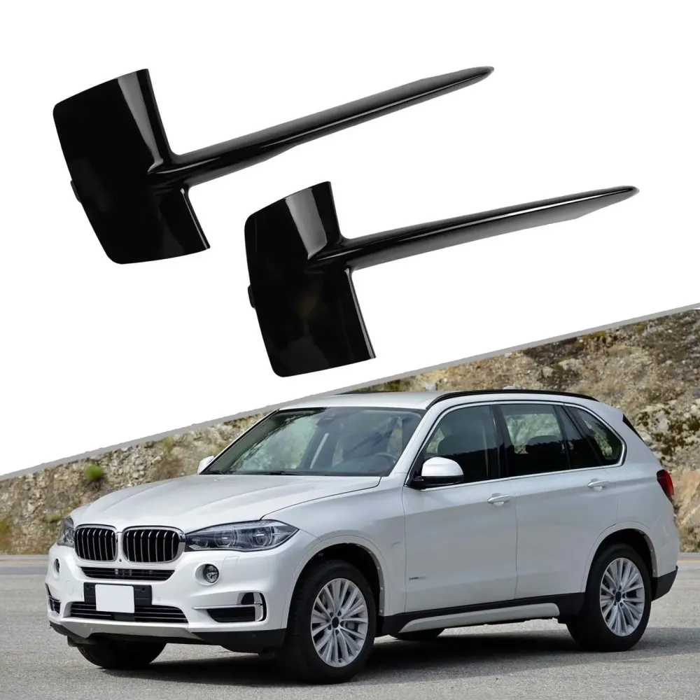 Front Bumper Grille Cover BMW X5 F15 Direct-Fit Upgrade 2012-2018 Black Chrome Finish