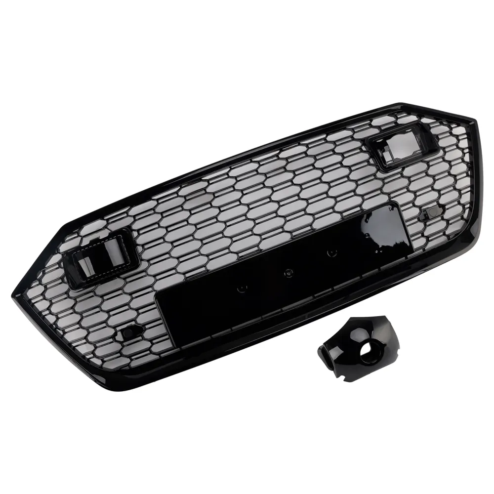 Front Bumper Grille Grill Fit Audi A7 C8 S7 2019-2024 W/ACC Black