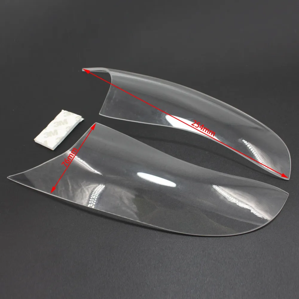 Front frontlys linsebeskyttelsesdeksel passer Kawasaki ZX-10R ZX 10R 16-18 Røyk generisk