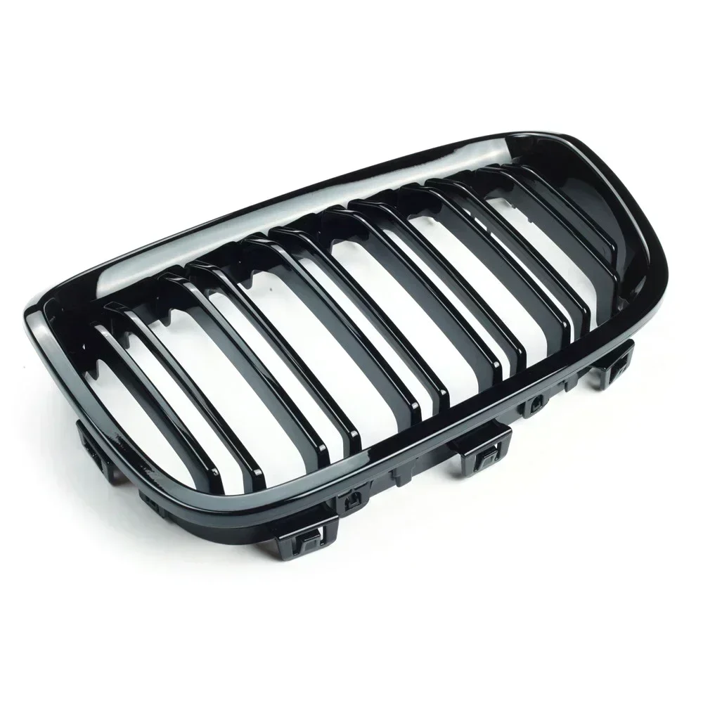 Front Grille Kidney Style BMW 1 Series F20 F21, Gloss Black ABS Plastic Direct Replacement