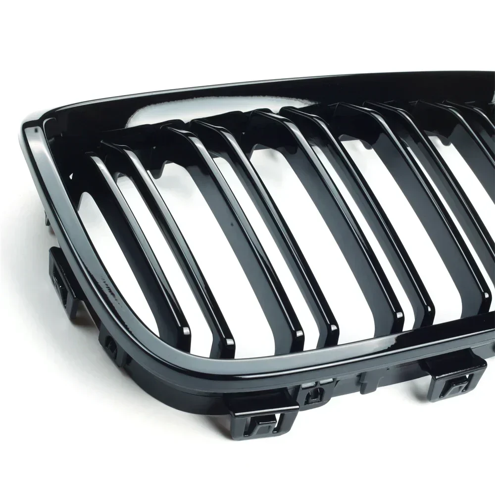 Front Grille Kidney Style BMW 1 Series F20 F21, Gloss Black ABS Plastic Direct Replacement
