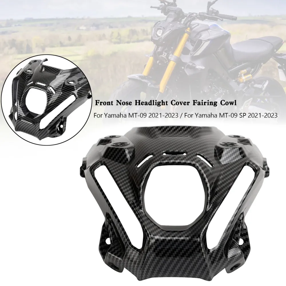 Front nese frontlys dekke fairing cowl yamaha mt-09/mt-09 sp 21-23 karbon