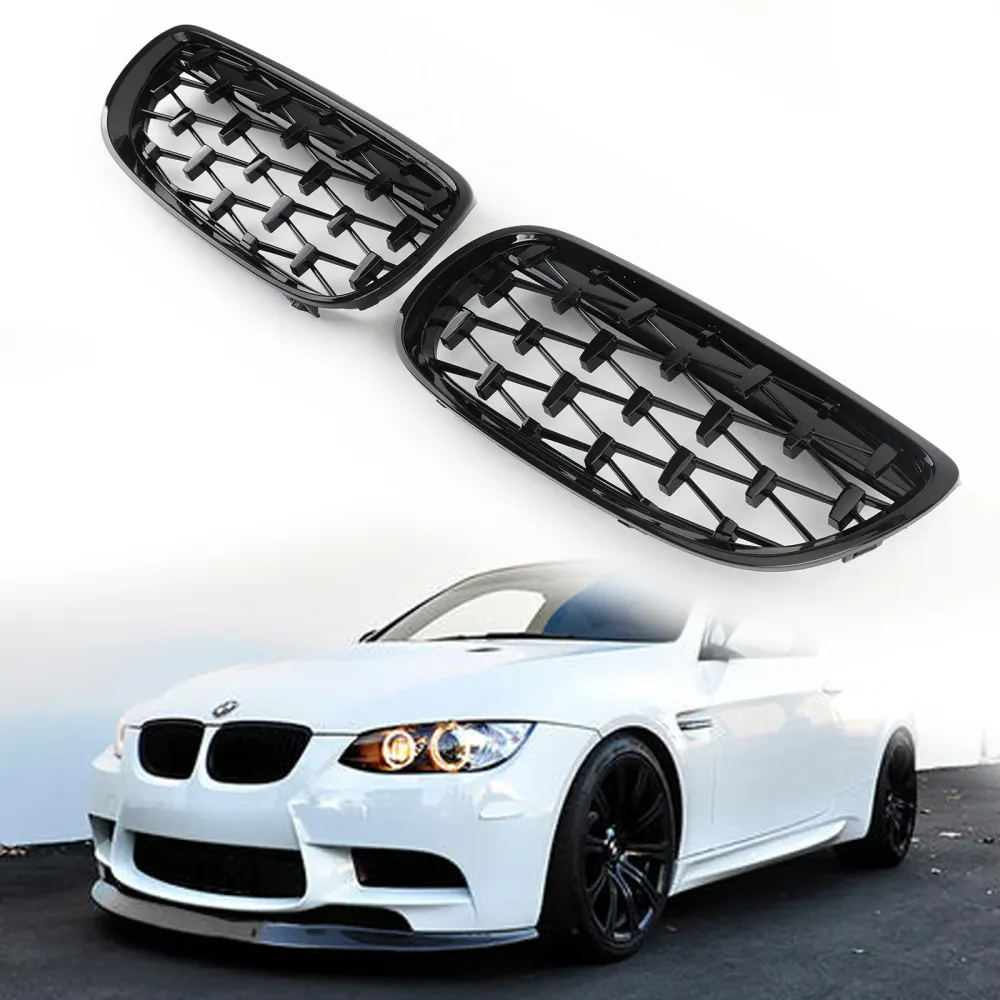 Front nyregitter grill passet BMW 2007-2010 E92 E93 328i 335i 2dr Meteor svart generisk
