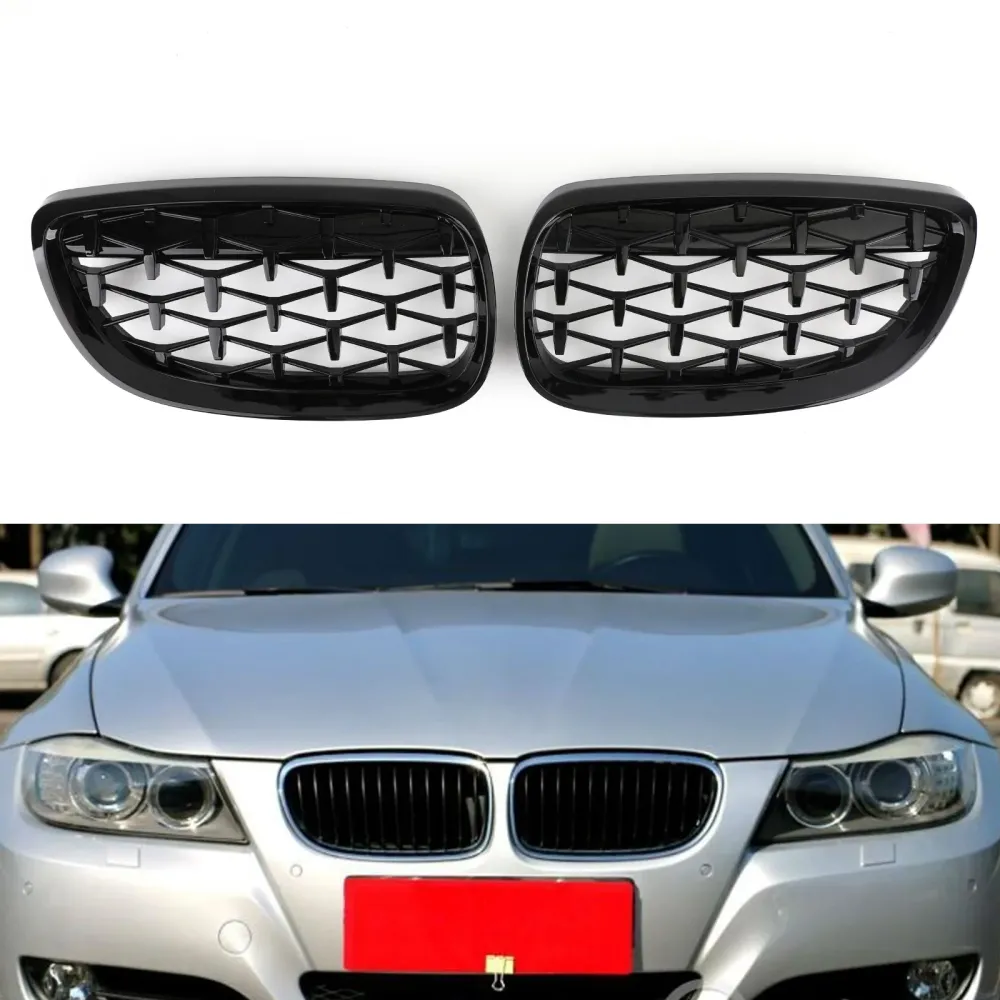 Front nyregitter grill passet BMW 2007-2010 E92 E93 328i 335i 2dr Meteor svart generisk