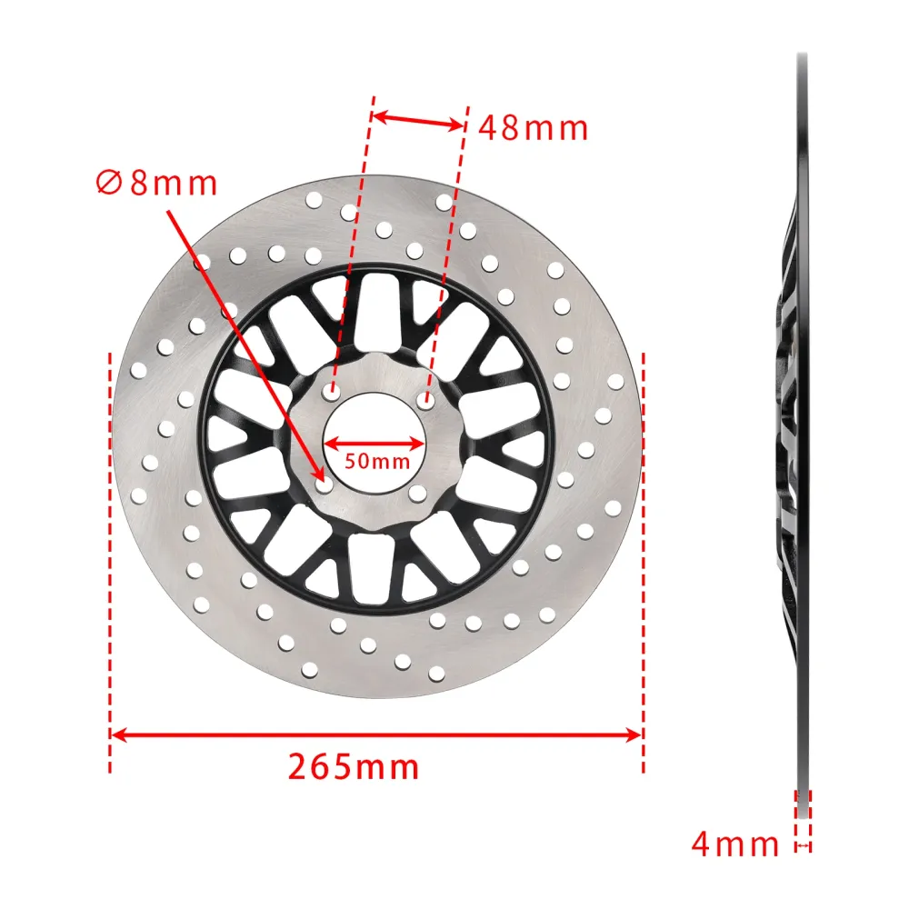 Front Solid Brake Disc Rotor 265mm Motomel Skua 150 V6 Motos Coyote