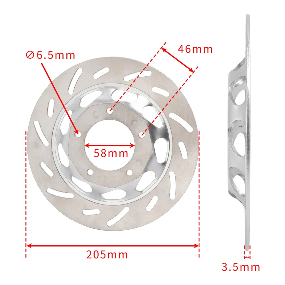Front solid bremseskive rotor 205mm Honda CG 125 CG125