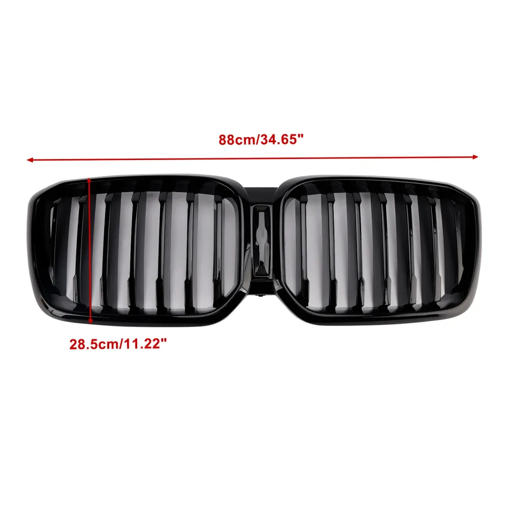Front støtfanger nyregitter passform BMW x3 G01 x4 G02 2022-2025 blank svart