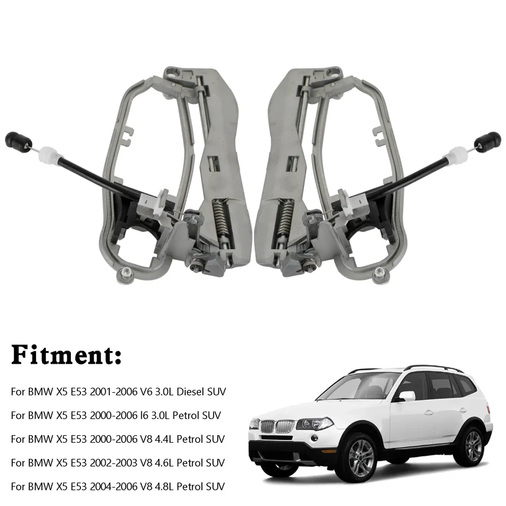 Front til venstre høyre dørhåndtak 51218243615/16 BMW X5 E53 00-06