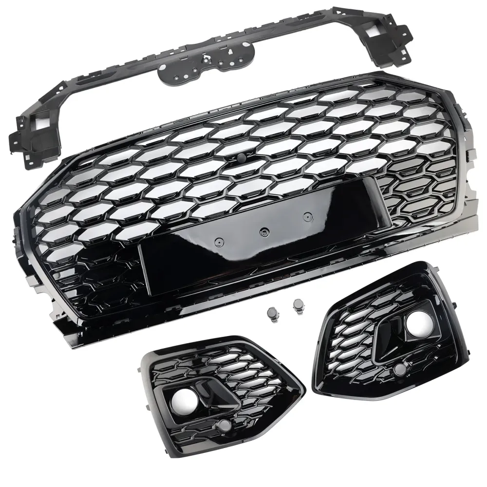 Frontfangergrill med honningkake-grill & Tåkelysdeksel passer til Audi Q5 2021-2025