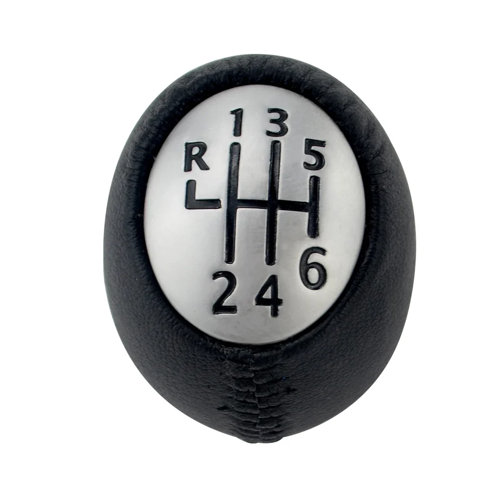 Gear Shift Knob Leather 6-Speed Renault Megane Scenic Laguna Espace Master, Compatible Opel and Vauxhall