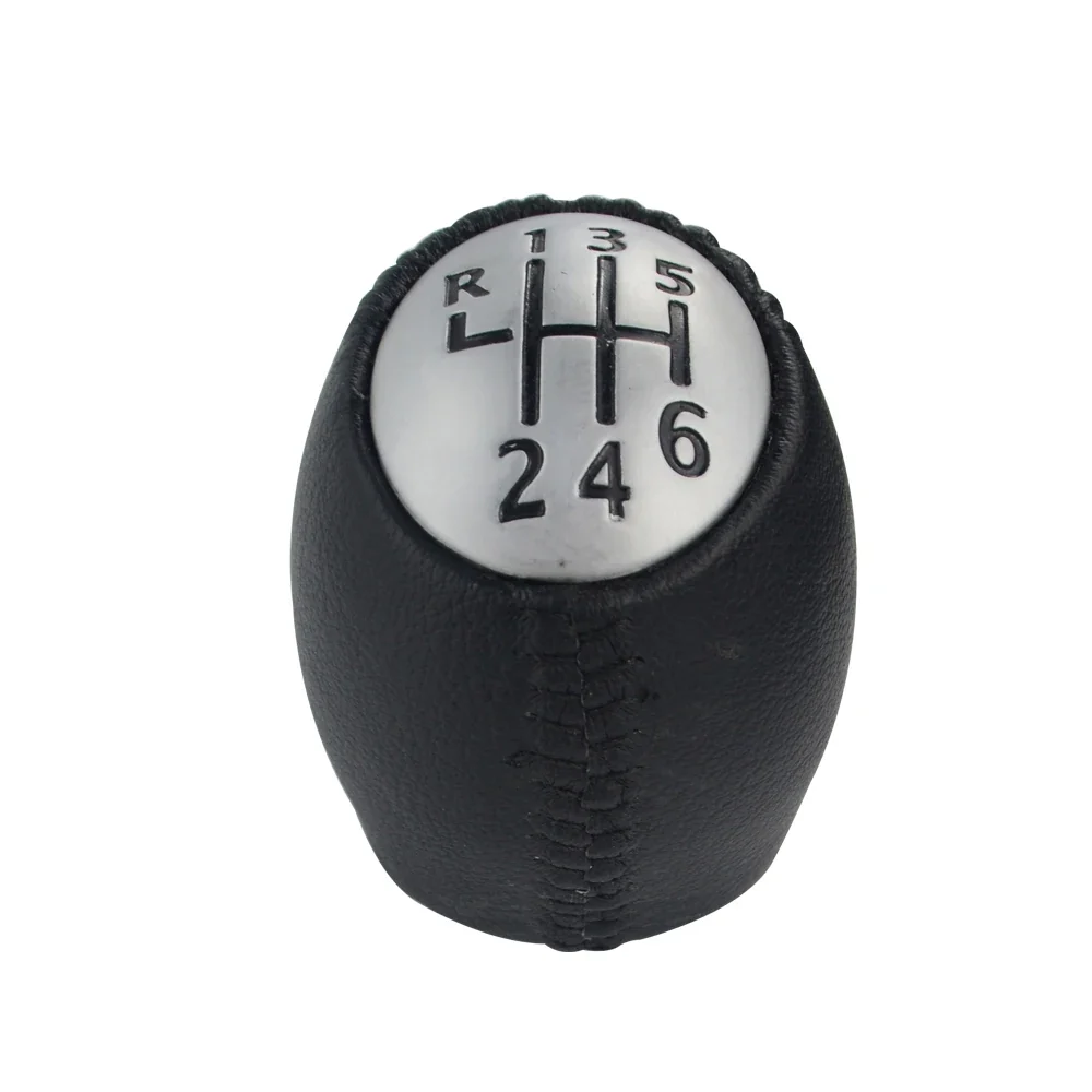 Gear Shift Knob Leather 6-Speed Renault Megane Scenic Laguna Espace Master, Compatible Opel and Vauxhall