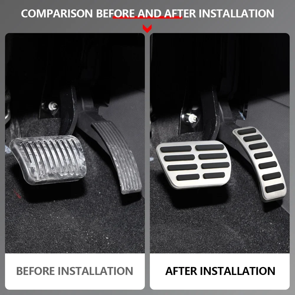 Geely Atlas Pedal Pads Stainless Steel Rubber Gas And Brake