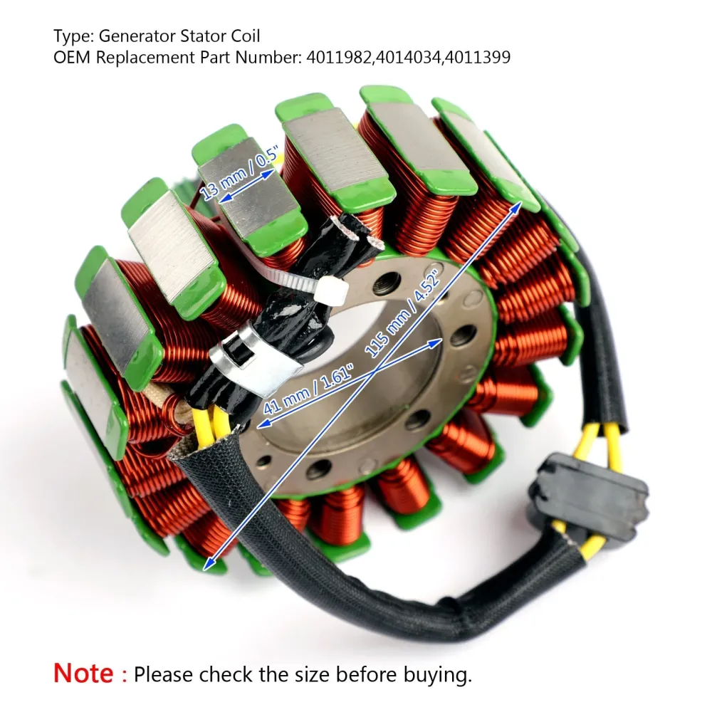 Generator Stator Coil -generator Fit Polaris Sportsman Ranger 700 800 X2 XP Crew RZR 800