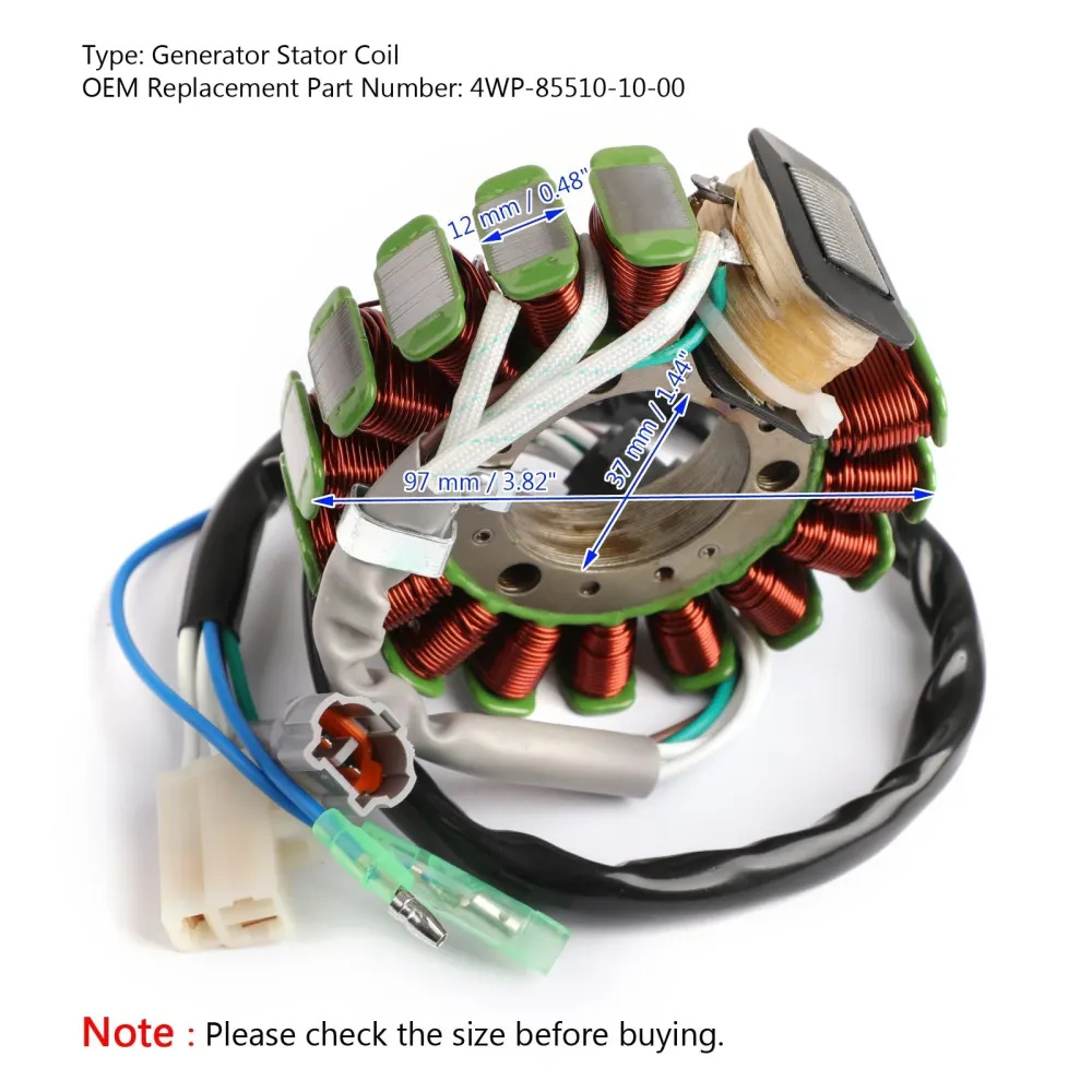 Generator Stator Coil-generator Fit Yamaha TW 125 200 225 1994-2021 4WP-85510-10-00