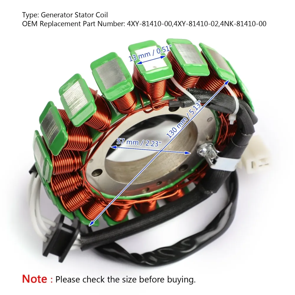 Generator Stator Coil-generator Yamaha XVZ1300 Royal Star Midnight Venture Tour 1996-2013 Generic