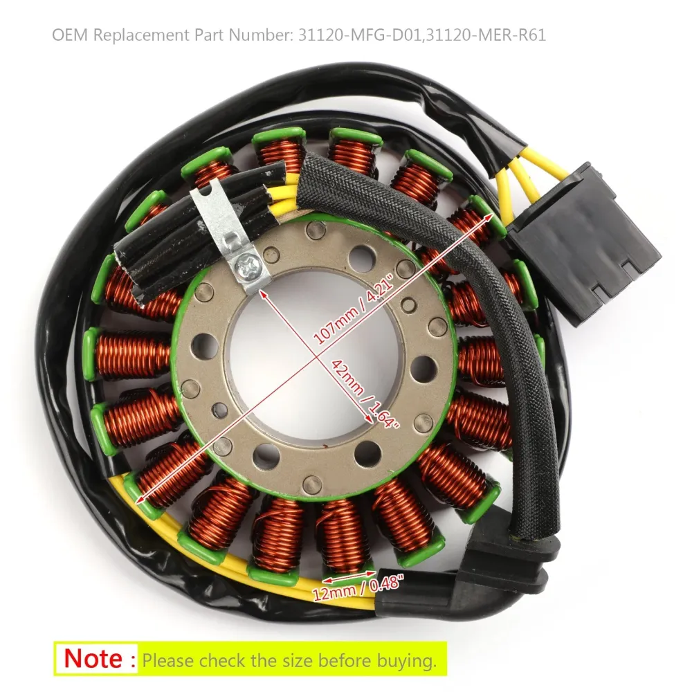 Generatorstator Honda CB600F Hornet 600 PC41 2007-2013 CBF60 N/S 08-10 Generisk