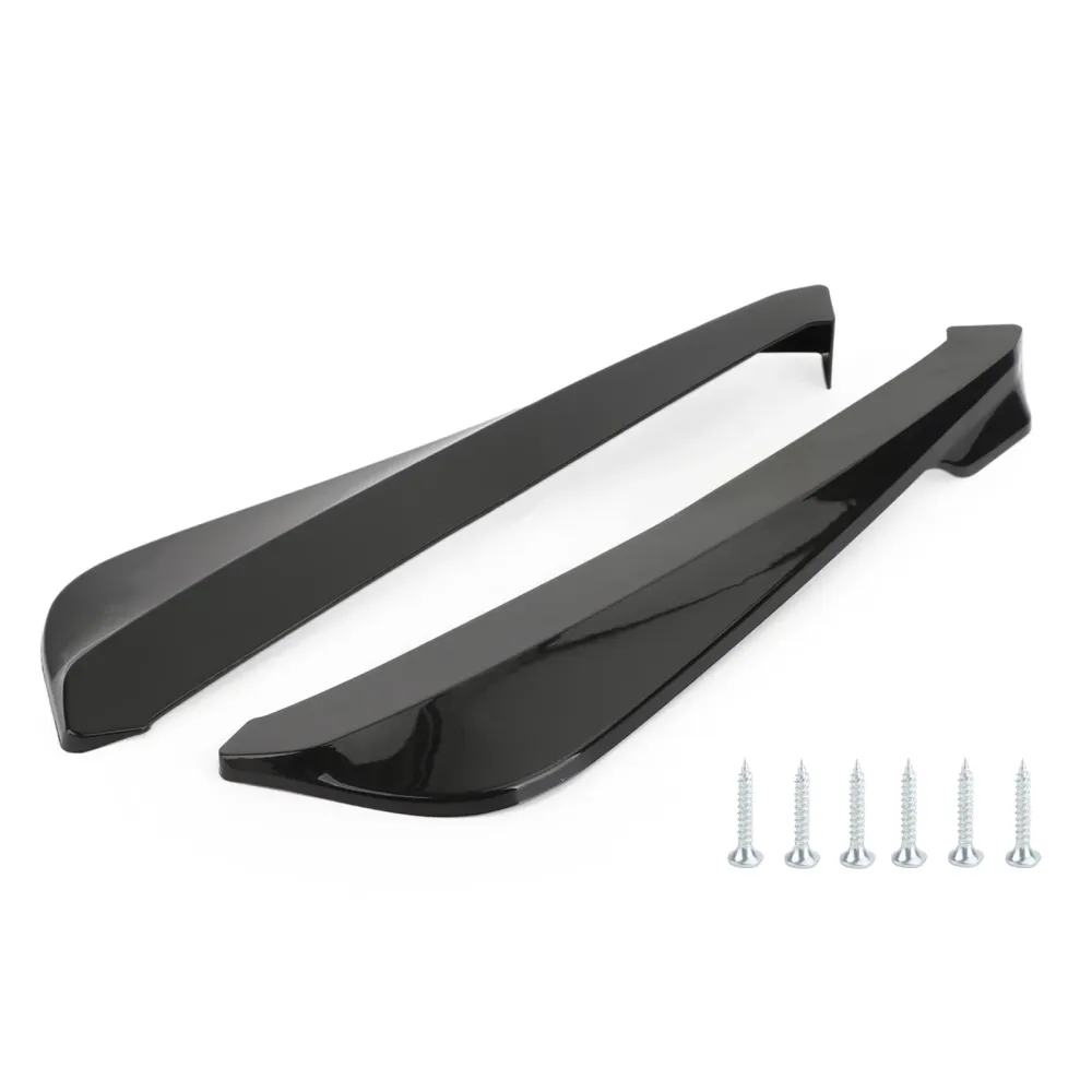 19" Glanset svart bil bakfangerfinne Canard splitter diffuser Valence spoiler leppe generisk