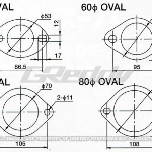 GReddy 60mm Exhaust Oval Gasket