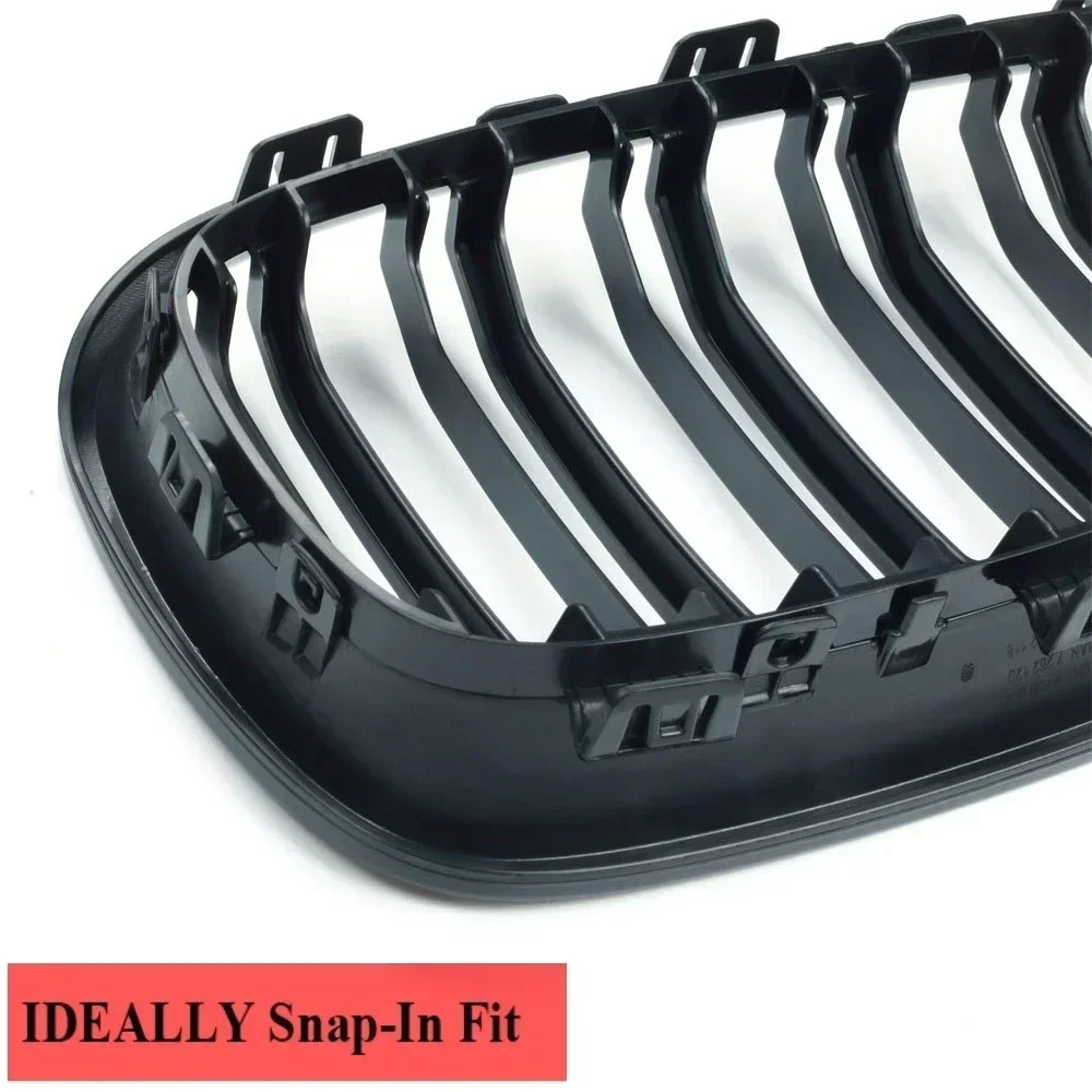 Grille BMW 1 Series F20 F21 Racing Front Kidney Glossy Black ABS Direct Fit Replacement