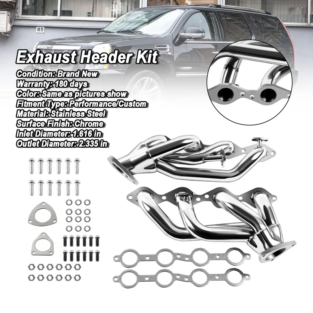 Header manifold eksos fit chevy silverado 1500hd 2001-2003 fit GMC Sierra 1500