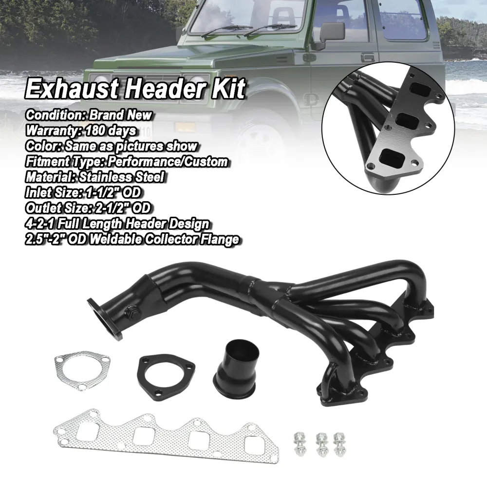 Header manifold eksos passform suzuki samurai sidekick 1.3L 1.6L Fit Geo Tracker