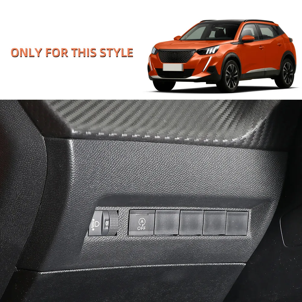 Headlight Adjustment Button Trim Cover Stainless Steel Peugeot 2008 E2008 and 208 E208