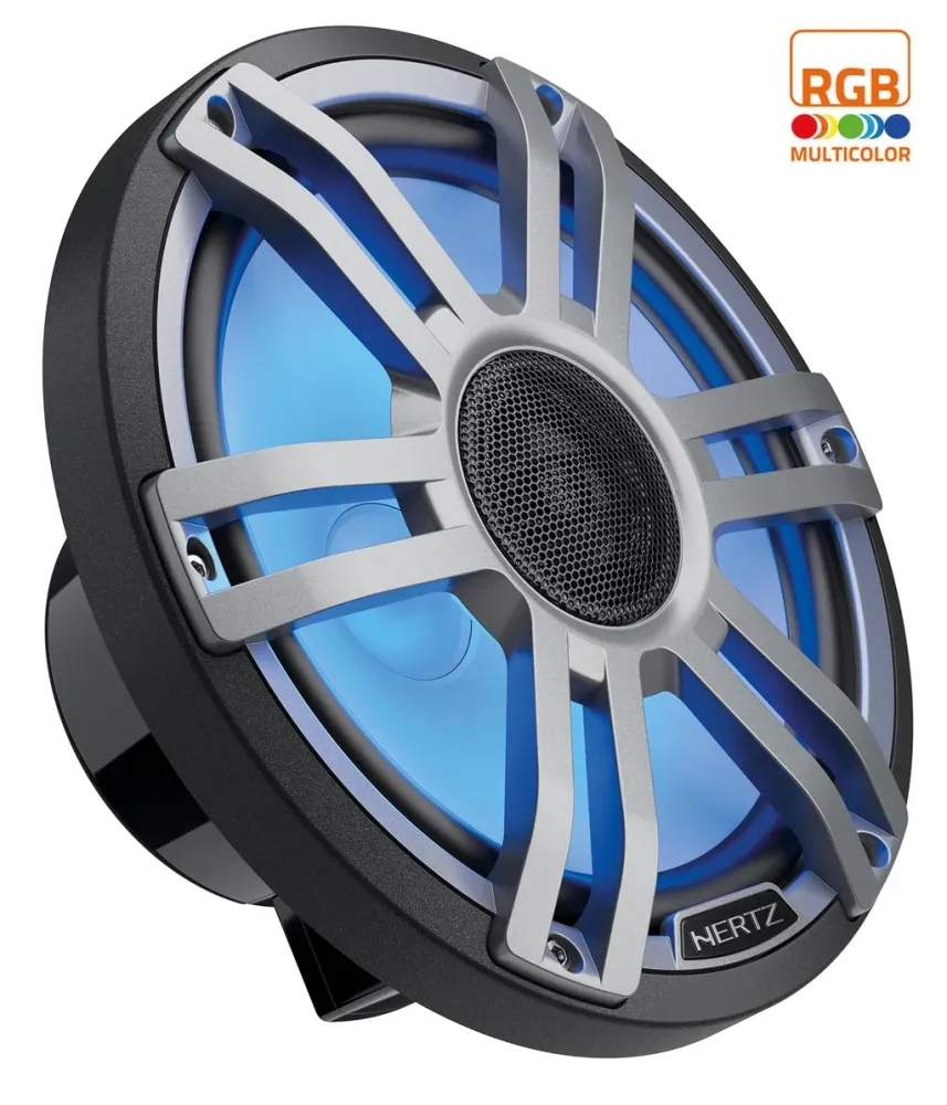 Hertz HMX8SLDG 8" koaxial 2-v grå LED