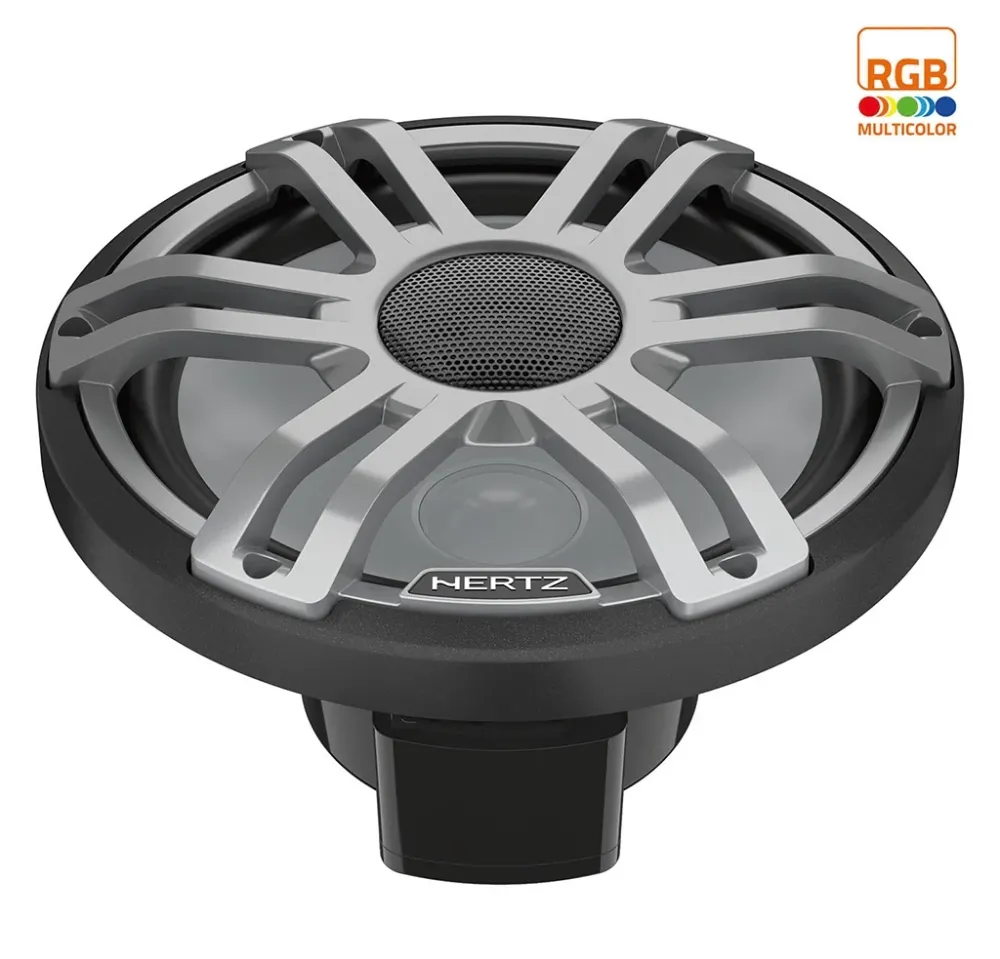 Hertz HMX8SLDG 8" koaxial 2-v grå LED