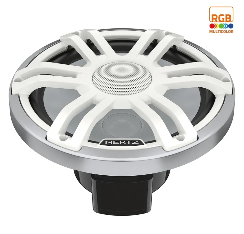 Hertz HMX8SLDSW 8" koaxial 2-v hvit LED
