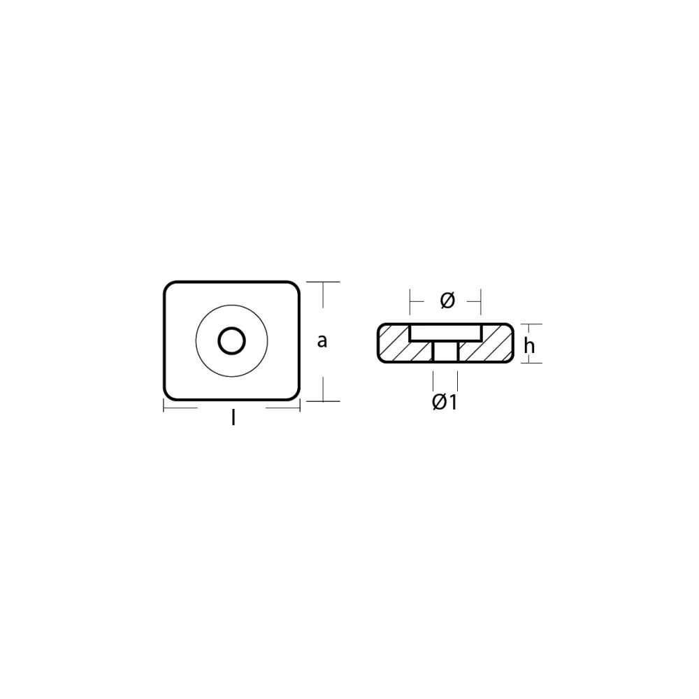 Honda Anod, plate 8-50 HP, 41106-ZW9-000