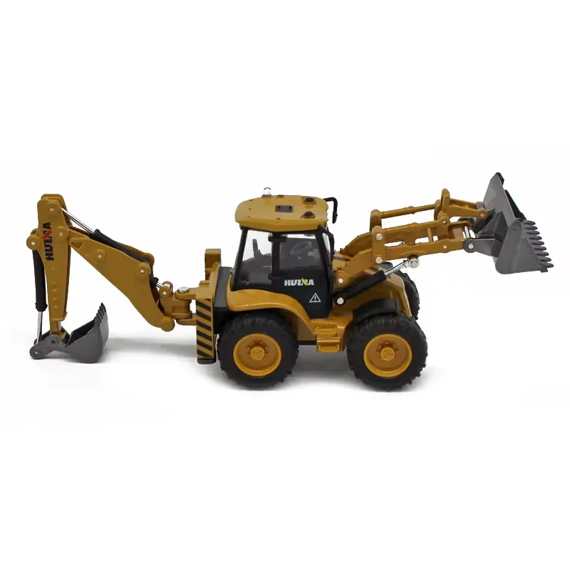 Huina 1:50 Diecast Metal Excavator Loader Truck Model, Collectible Gift
